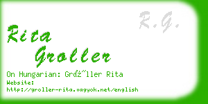 rita groller business card